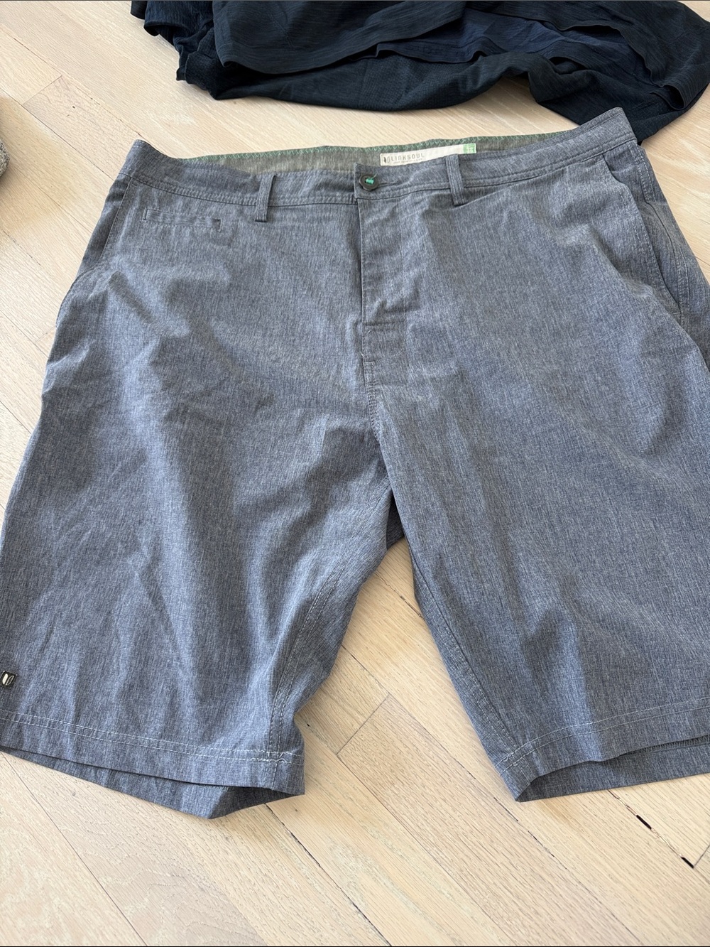 Linksoul Gray Flat-Front Men's Shorts